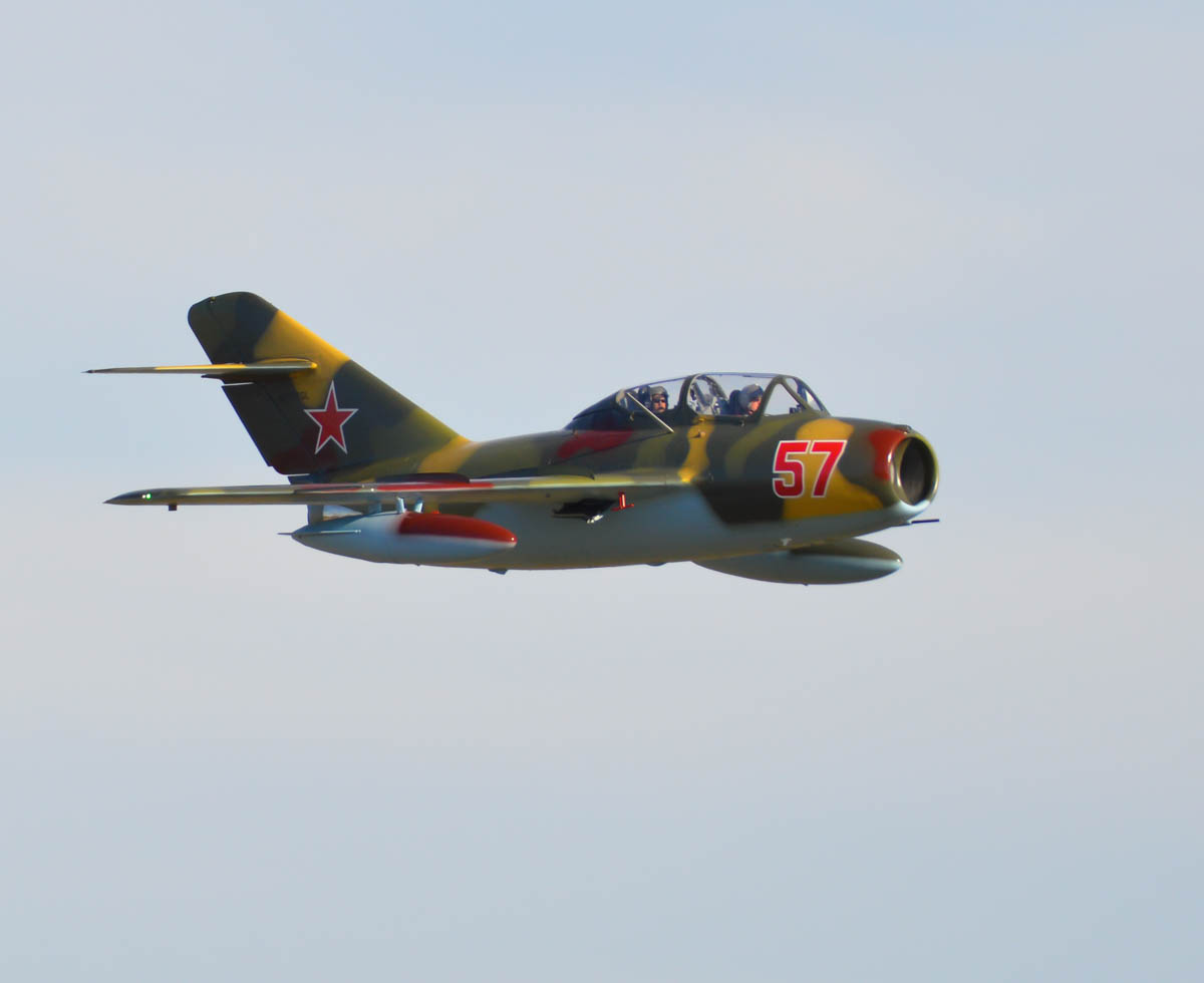 Was on static display all weekend but made a few passes when departing Sunday afternoon. First time I have seen a MiG-15 in the air.